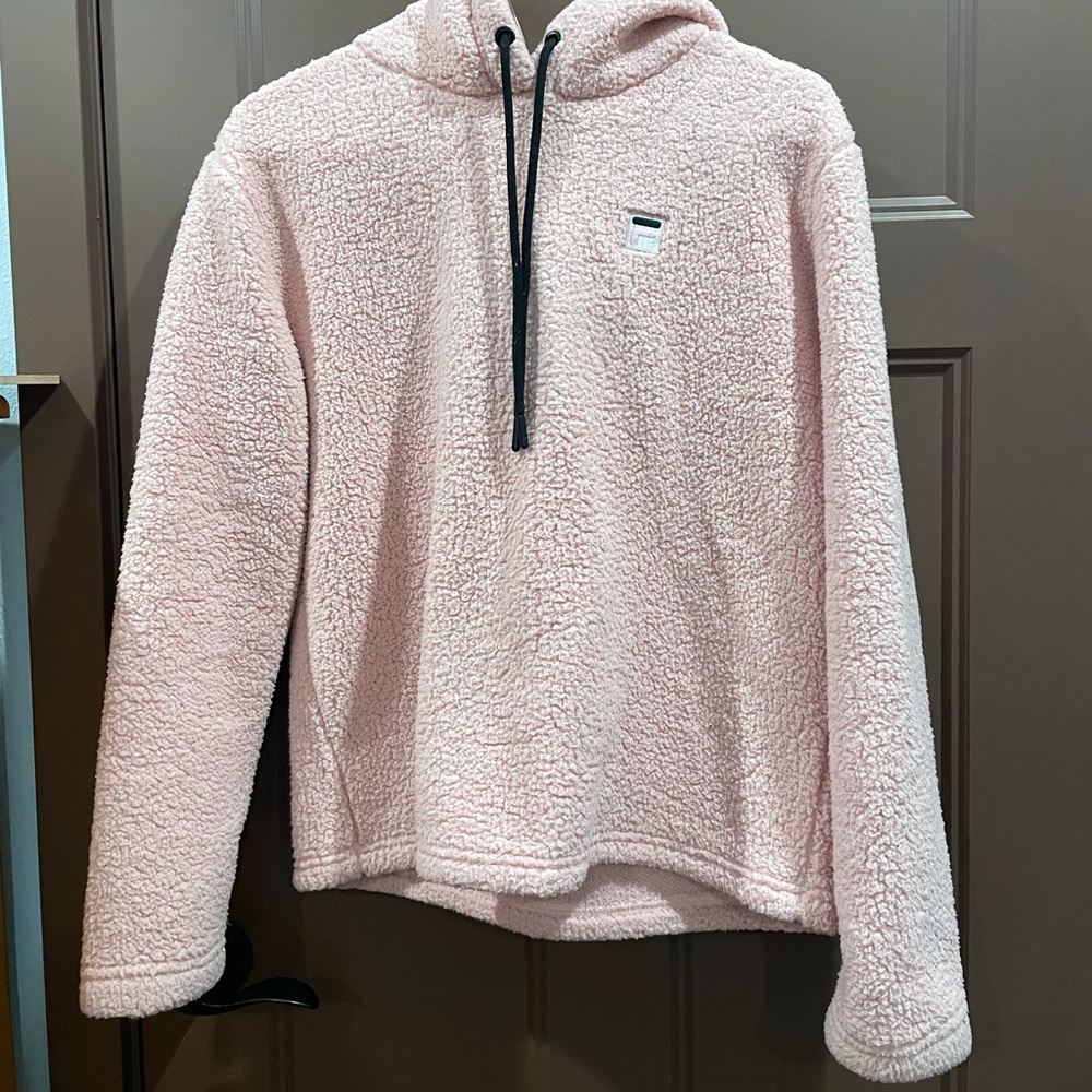 FILA Sherpa jacket. Small. Pink.